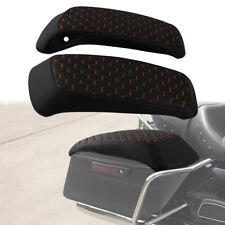 Black+Orange Saddlebags Lids Covers Fit For Harley Touring Road King 2014-2024 picture