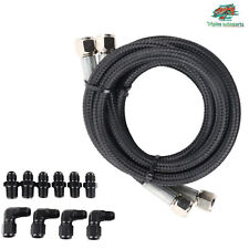 52'' AN6 Transmission Cooler Hose Line Fitting Nylon Braided TH350 700R4 TH400 picture