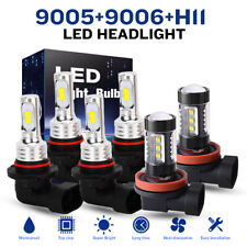 9005 9006 H11 Combo LED Headlight High/Low Beam Fog Light Bulbs Kit 6000K White picture