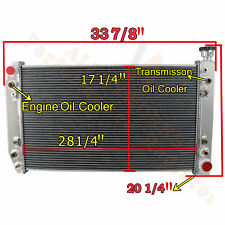 4 Row Radiator Fit 1988-1999 Chevy/GMC Suburban/89-91 Chevy R/V Series 5.7L V8 picture