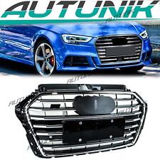 S3 Style Chrome Front Hood Grille for Audi A3 S3 8V 2017 2018 2019 2020 picture