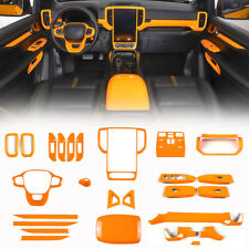 26PCS Orange ABS Full Set Interior Cover Kit Trim Fit For Ford Ranger 2023-2024 picture