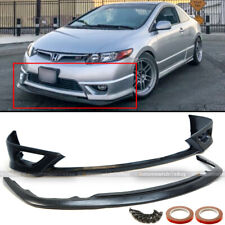 Fit 06-08 Civic 2Dr Coupe HF-P Style Upper & Lower Unpainted Front Bumper Lip picture