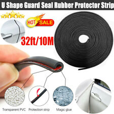 32 Feet Car Door Edge Moulding Trim Lock Guard Rubber Seal Protector Strip Black picture