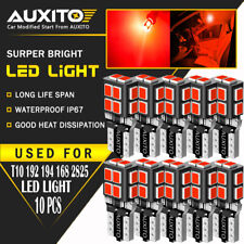 AUXITO 10X LED Parking Light Bulbs 168 194 2825 T10 Wedge Canbus Super Red EOA picture