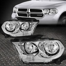 FOR 11-13 DODGE DURANGO CHROME HOUSING CLEAR CORNER HEADLIGHT REPLACEMENT LAMPS picture