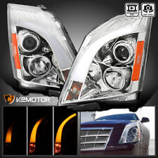 Fits 2008-2014 Cadillac CTS LED Switchback Signal Projector Headlights Lamps picture