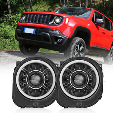 2X 9inch LED Headlights DRL For 2015 2016 2017 2018 2019 2020 2021 Jeep Renegade picture