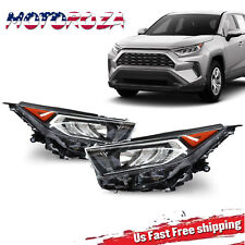 For 2019 2022 Toyota RAV4 LE XLE Chrome Left Right 2pc LED Headlight Replacement picture