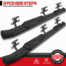 FOR 19-24 Dodge Ram 1500 Crew Cab Side Step Curved Running Boards Nerf Bar BLK picture