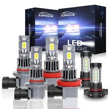 LED Headlight Fog Light Bulbs Kit For Chevy Silverado 1500 2500 2007-2015 10000K picture