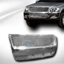 Fits 07-10 Ford Explorer Sport Trac Chrome Mesh Front Hood Bumper Grill Grille picture