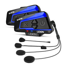 2 LEXIN B4FM Motorcycle Helmet Bluetooth Headset Intercom 10 Rider & Music share picture