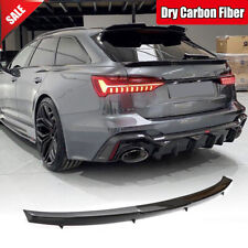 For Audi RS6 Avant C8 2019-2021 Dry Carbon Fiber Rear Trunk Middle Spoiler Wing picture