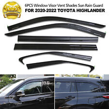 For Toyota Highlander 2020-2022 black Window Visor Vent Shades Sun Rain Guard 6X picture