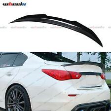 FOR 14-23 INFINITI Q50 PSM STYLE HIGH KICK REAR TRUNK SPOILER WING GLOSS BLACK picture