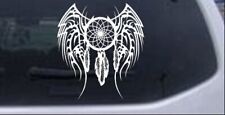 Dreamcatcher With Tribal Wings Car Window Decal Sticker White 8X8.9 picture