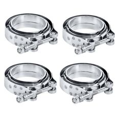 4PCS Exhaust Downpipe 3inch V-band Clamp Male/Female Flange Kit SS304 stainless picture