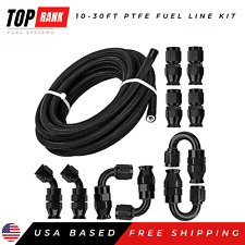 6AN/8AN/10AN Nylon PTFE E85 Fuel Line 10-20FT w/6 or 10 Fittings Hose Kit picture