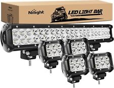 Nilight - ZH003 20Inch 126W Spot Flood Combo Led Light Bar 4PCS 4Inch 18W Spot 2 picture