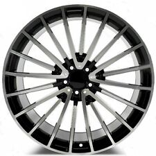 4 New Rims 20x8.5 35 5x112 Black Machined for Mercedes Benz CLS450 E350 S63 500 picture