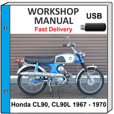 HONDA CL90 CL90L 1967 1968 1969 1970 SERVICE REPAIR SHOP MANUAL USB picture