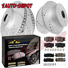 Front Rear Drilled Brake Rotors + Pads Kits for Toyota Camry Avalon ES350 ES300h picture