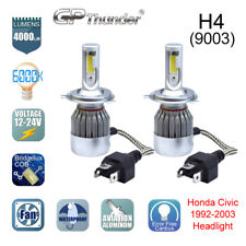 2 Bulbs H4 HB2 9003 CREE LED Headlight Hi/Lo Bulbs 6000K Honda Civic 1992-2003 picture
