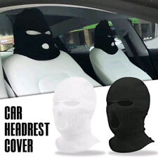 1PC Funny Car Auto Seat Cover Masked Knitted Headgear Headrest Cover Accessories picture