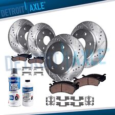 Front & Rear Drilled Rotors Brake Pads for Chevy Silverado GMC Sierra 1500 Yukon picture