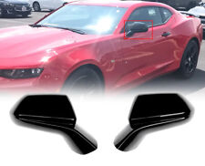 For 2016-2024 Chevy Camaro GLOSS BLACK Side Mirror Covers Overlay W/O TS Cutout picture
