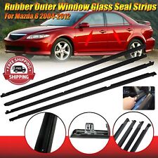 For Mazda 6 2004-2012 Window Outer Sealing Strips Weatherstrips Trim Belt 4PCS picture