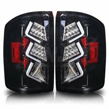 Pair LED Tail Light for 2014-2018 GMC Sierra 1500 Black Clear Lens Rear Lamps picture