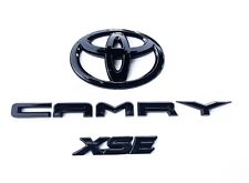 3PS 2018-2024 TOYOTA CAMRY XSE Gloss Black EMBLEM OVERLAY KIT  PT948-03190-02 picture