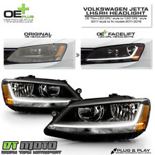 [2017 LED DRL Style UPGRADE] Fit 2011-18 VW Jetta Headlights lights Left + Right picture