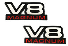 2pcs V8 Emblems Fender Door Stickers 1500 Van for 94-01 Magnum Chrome Red picture