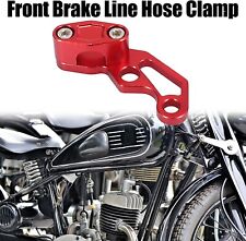 Red Front Brake Line Hose Clamp Oil Pipe Line Clamps Motorcycle ATV Dirt Bikes picture