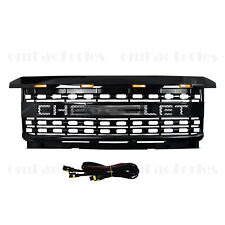 2015-2019 Chevy Silverado 2500HD 3500HD Front Grille With 4PCS Amber LED Lights picture