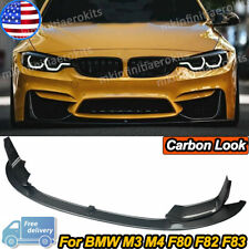 Carbon Look For 15-20 BMW M3 F80 M4 F82 F83 MP Style Front Bumper Lip Splitter picture