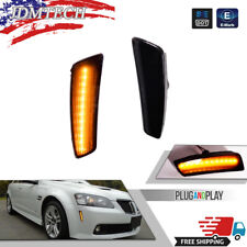 For 2008-2009 Pontiac G8 GT GXP Smoked Front Bumper Side Marker Lights LED Lamps picture