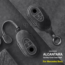Alcantara Leather Key Case Cover For Mercedes Benz S Class S450 2021 Remote Fob picture