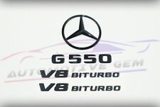 G550 SUV AMG V8 BITURBO Rear Star Emblem glossy Black Badge Set  G Class W463 picture