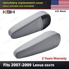 2pcs Fit 2003-2009 Lexus GX 470 GX470 Seat Armrest Leather Cover Dark Gray picture