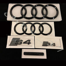 Audi S4 Full Gloss Black Badges Package OEM 5pc Exclusive Pack For Audi S4 B9 picture