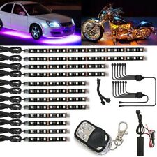 12X Car RGB 120 LED Light Strip Motorcycle Atmosphere Glow Neon Lamp Kit Remote picture