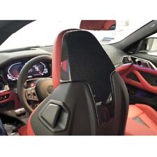 Real Carbon Fiber Seat Backrest Back Headrest Cover fit For BMW M3 M4 X3M X4M picture
