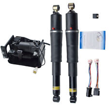 2PCS Rear Air Suspension Shocks and Compressor For Escalade Suburban Tahoe Yukon picture