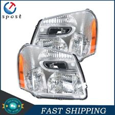 Pair Front Headlights Assembly Fit For 2005-2009 Chevy Equinox L+R Chrome Clear picture