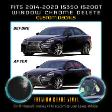 Fit 14-20 Lexus IS Series Window Trim Chrome Delete Blackout Kit - Glossy Black picture