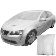 US 1-5pc Clear Plastic Temporary Universal Disposable Car Cover Rain Dust Garage picture